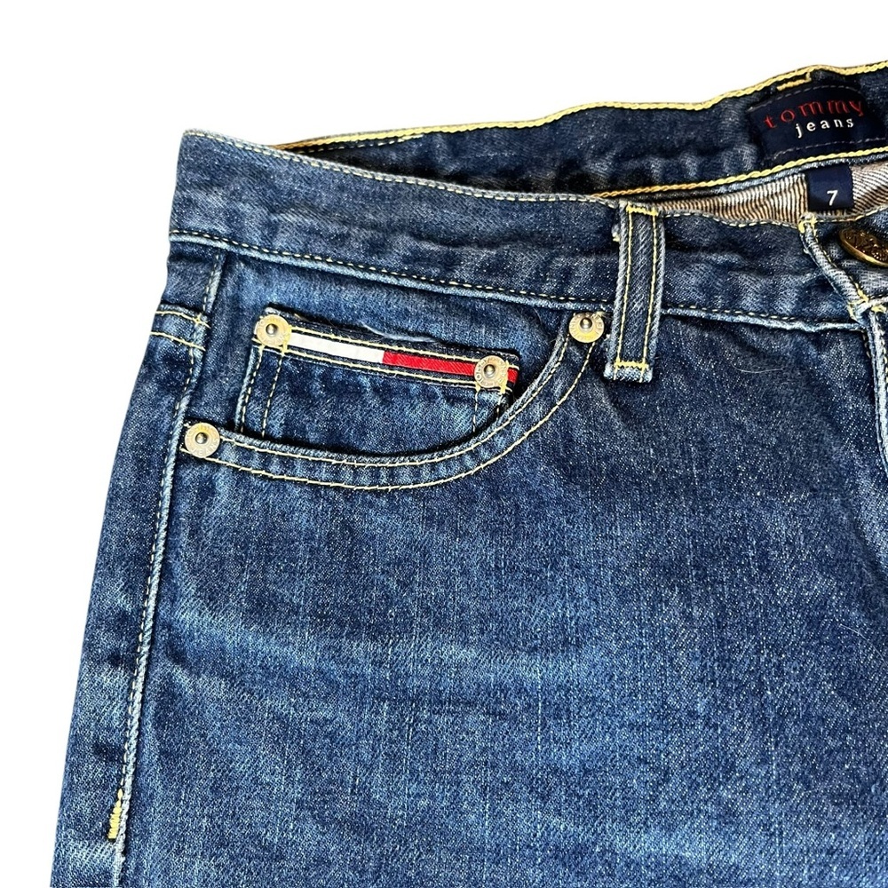 Vintage 2000 Tommy Hilfiger Blue Bootcut Jeans with Rich Indigo Hue - Picture 10 of 12